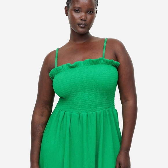 H&M Emerald smock Midi Dress - Picture 2 of 11